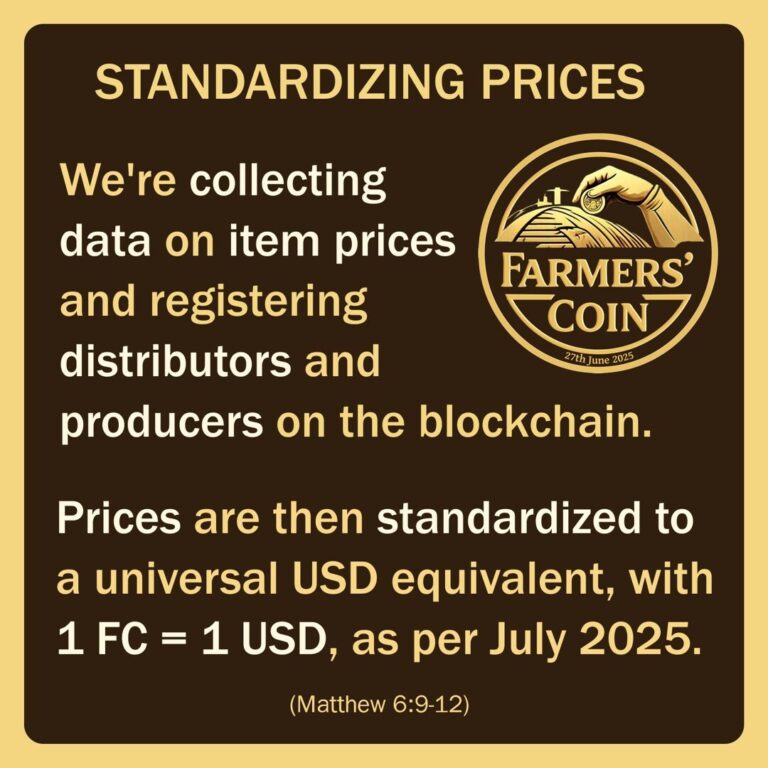 Farmers Coin and Standardized Pricing